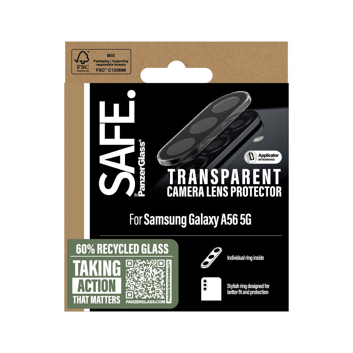 SAFE. by PanzerGlass® Camera Lens Protector Transparent Samsung Galaxy A56 5G